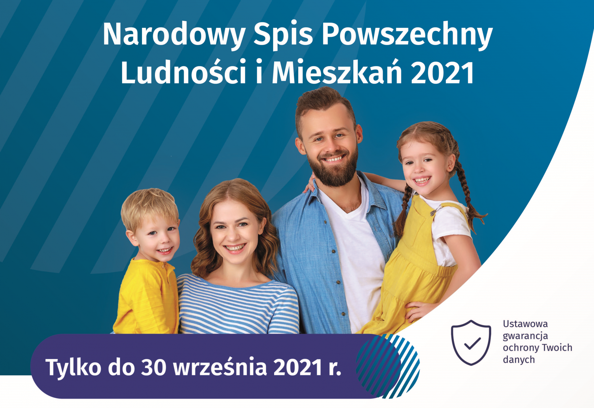 plakat reklamujący Narodowy Spis Powszechny 2021