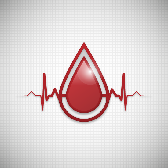 logo przedstawiające kroplę krwi,