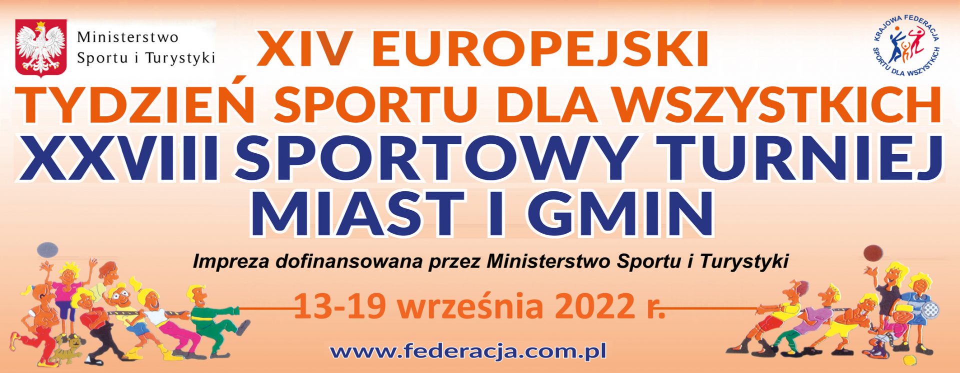 plakat promujacy XIV Europejski Tydzień Sportu dla Wszystkich