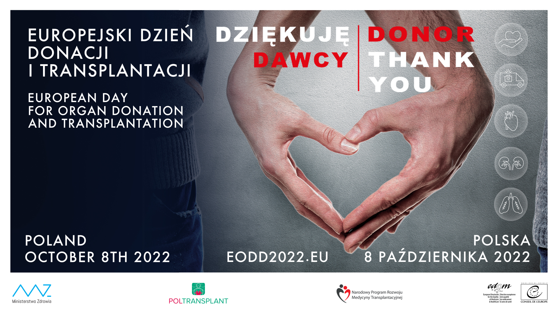 plakat promujący Europejski Dzień Donacji i Transplantacji