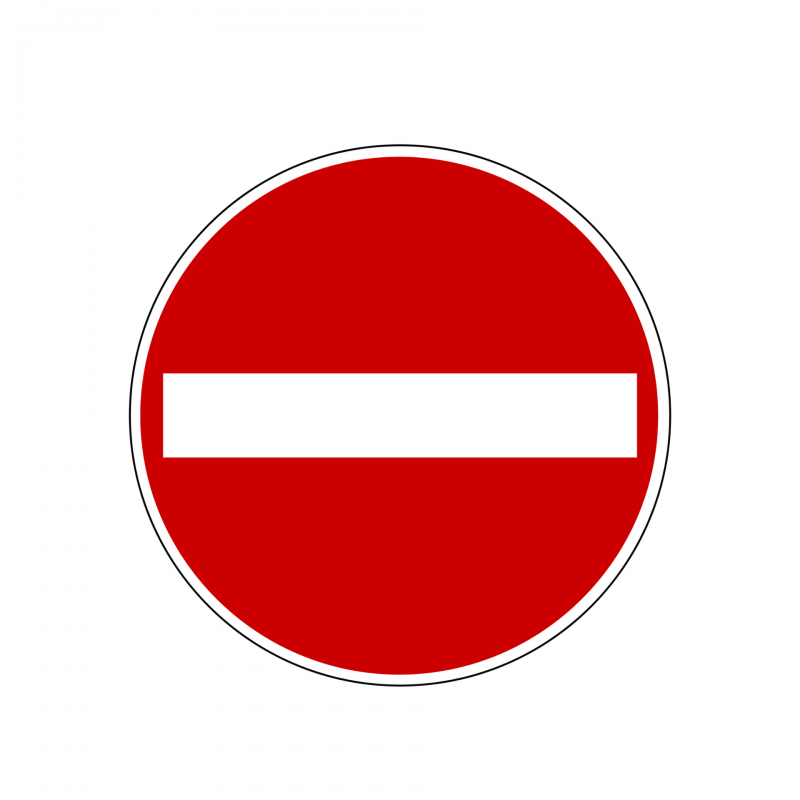 Znak drogowy "Zakaz Wjazdu"
